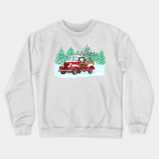 Vintage Christmas Truck Crewneck Sweatshirt